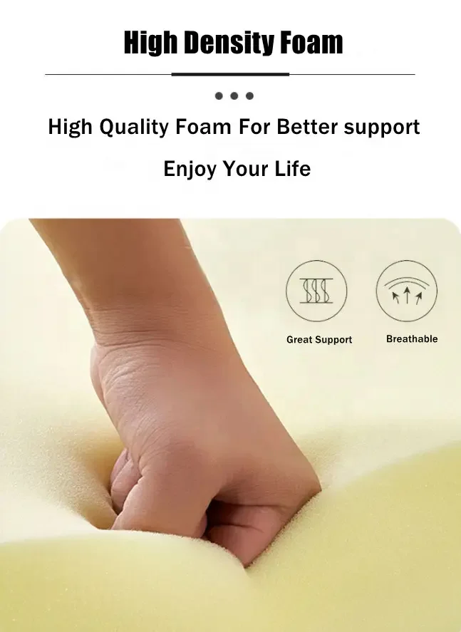 Fabric Quilted with Dacron Foam High-grade Silky Elastic Ripple Fiber Kitted Fabric minimalist style Bagged Memory Foam