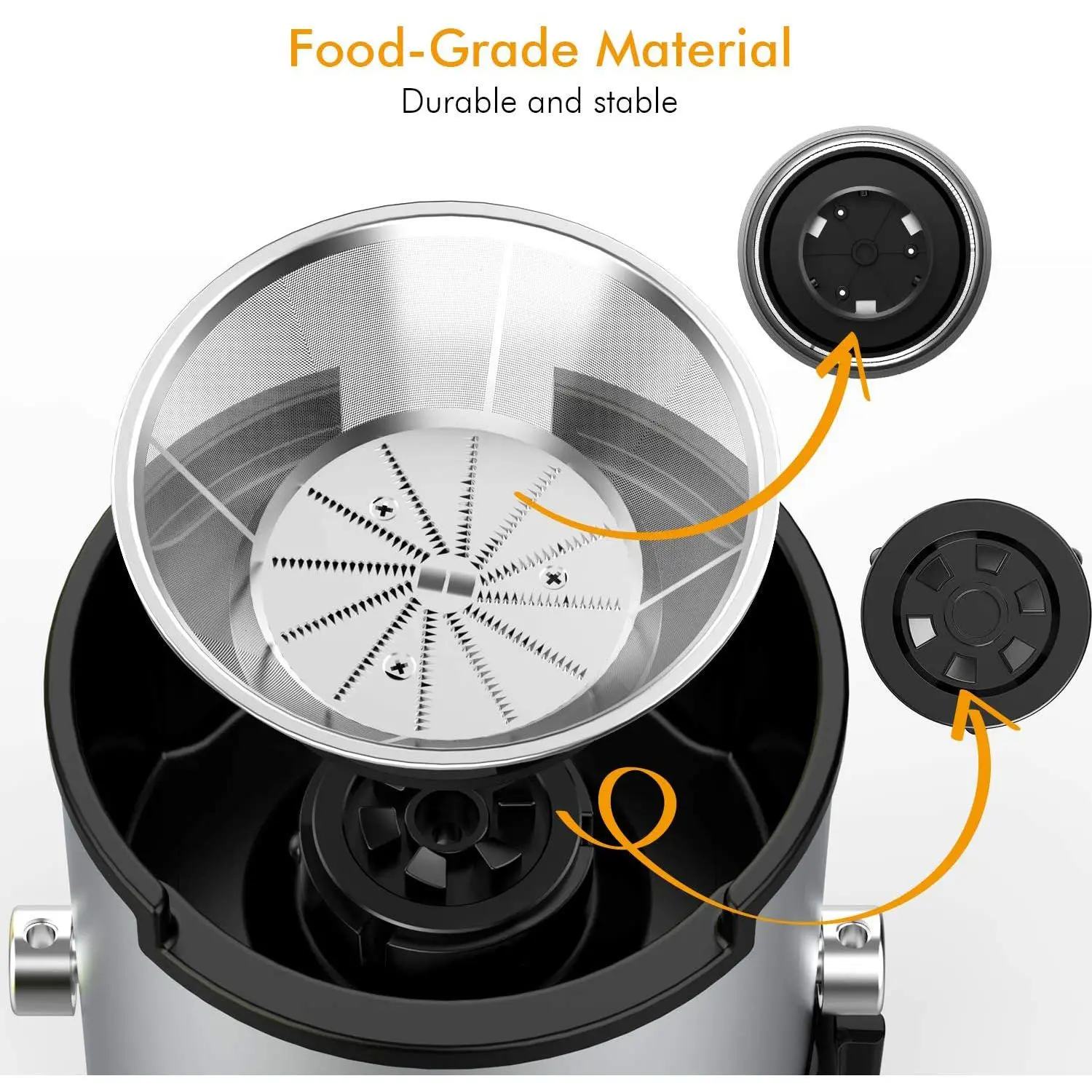 Home Appliances  Stainless Steel Fruit Slow Centrifugal Juicer For Household Fruit Juice Extractor