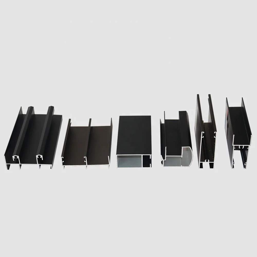 
25 series aluminum profile for sliding window anodized matt sandblast bronze and black factory direct aluminium profile kitchen 