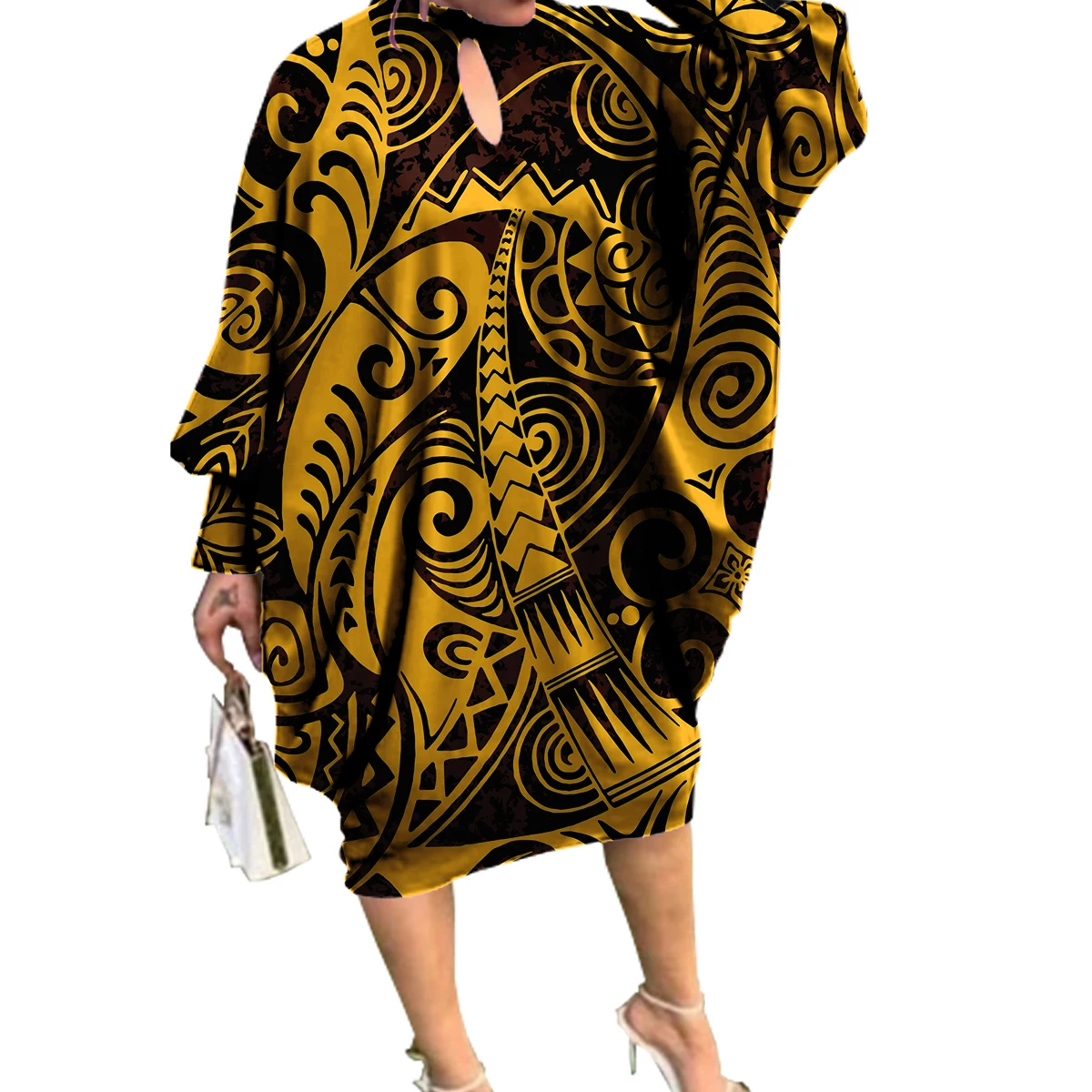 hawaii custom clothing women pacific island elegant big size spring new loose cozy fashion kaftan dress for party