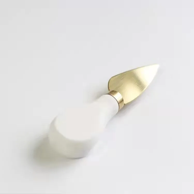 Cheapest White Ceramic Handle Knife And Fork Four Piece Set Stainless Steel Cheese Knife Kitchenware Set