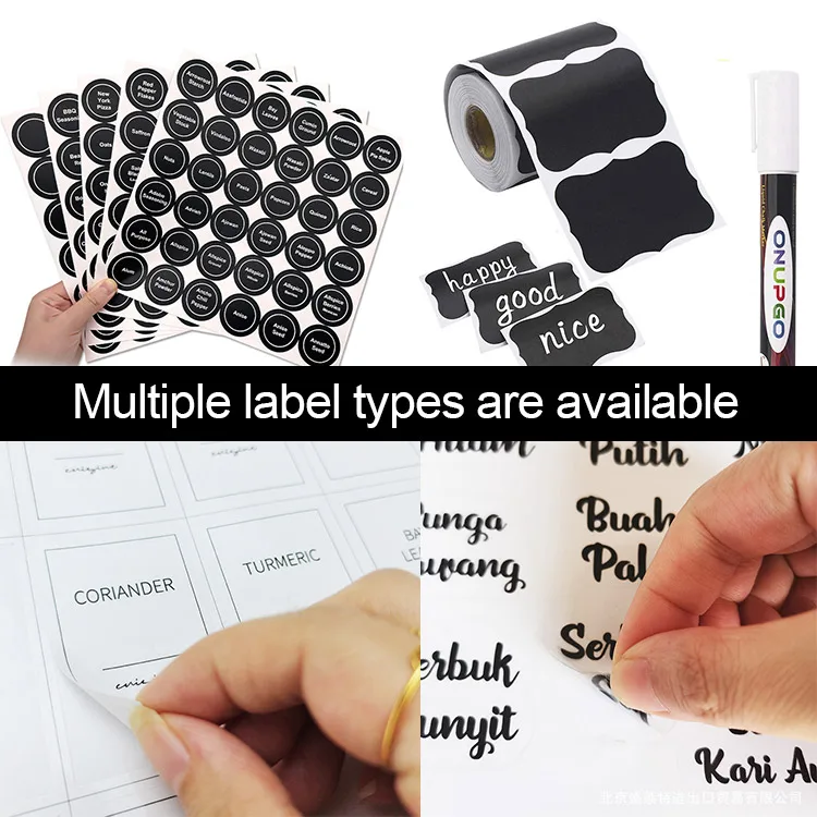 Hot Sale High Borosilicate Glass Jar home and kitchen glass storage jar glass spice jar with Black Bamboo Lid Set