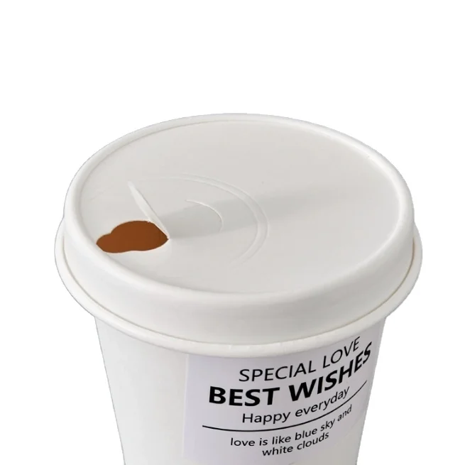 white/ kraft 80 90 mm customized coffee paper disposable cups with cardboard plastic cup lids paper lid cup cover