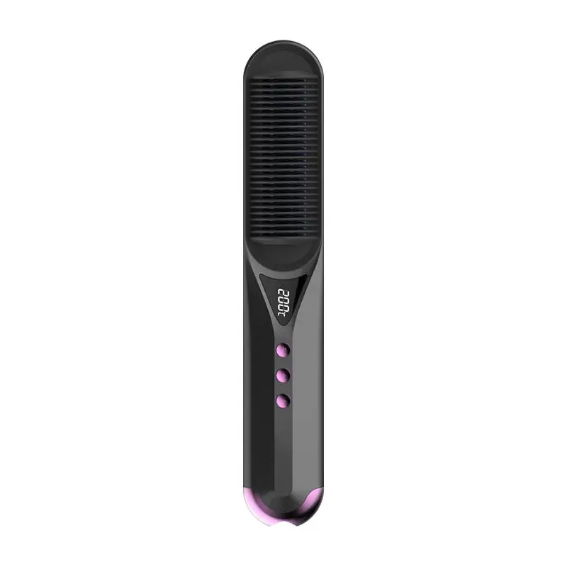 Hair Brush Private Label Flat Iron Hot Air Pick Electric Comb One Step Hair Dryer Fast Hair Straightener Brush Hot Air Brush