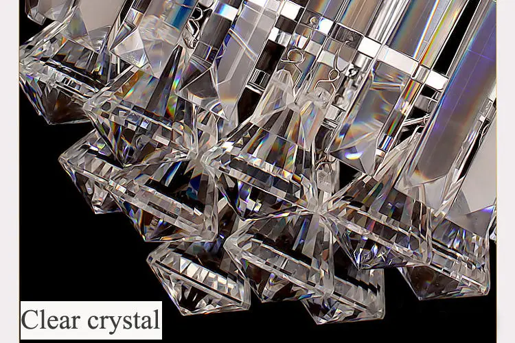 Modern Small Round LED Cognac K9 Crystal Ceiling Lamp For Villa Hotel Corridor Living Room