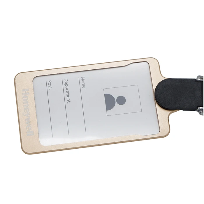 
Thin work permit thin teacher reel necklace lanyards with metal id badge holder 