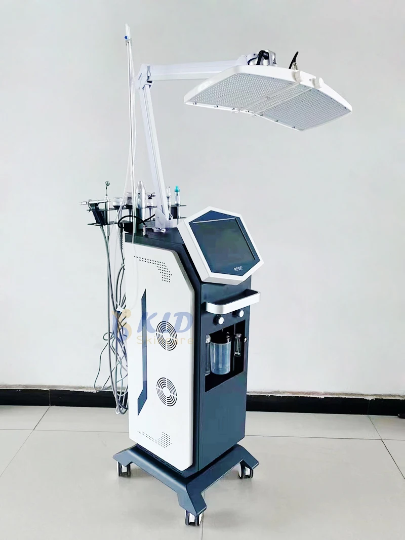 Чистый кислород водной струйной машинки для отшелушивания лица 7 видов цветов СИД ПДТ акне лечение отбеливания кожы spa Оборудование