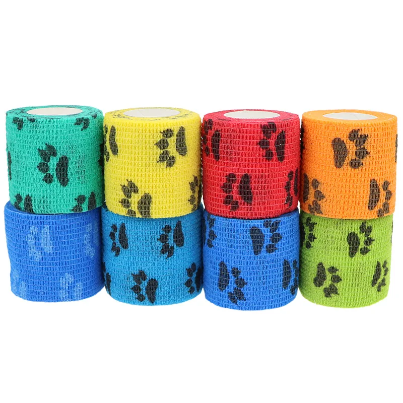 Nonwoven Elastic Self Adhesive Horse Care Products Colored Hoof Leg Vet Wrap Horse leg Cohesive Bandage