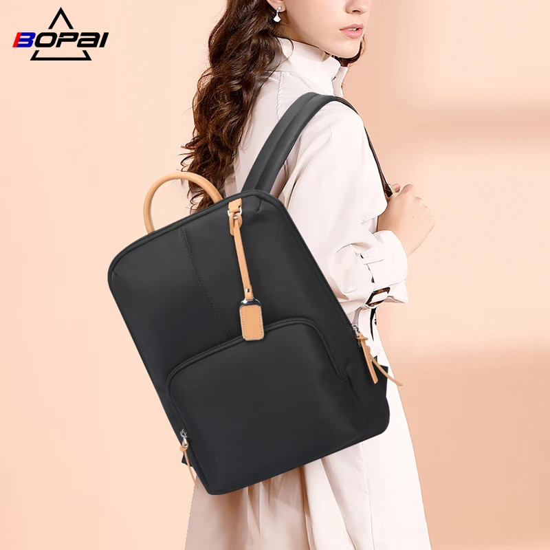 BOPAI customize business casual ladies para mujeres mochilas lightweight luxury back pack 14 inch fashion laptop backpack women