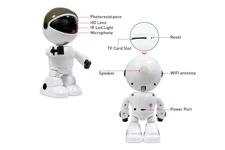1080P проектор для домашнего безопасности автоматическое отслеживание камеры видеонаблюдения беспроводной Wi-Fi детский монитор ночного видения IP камера-робот