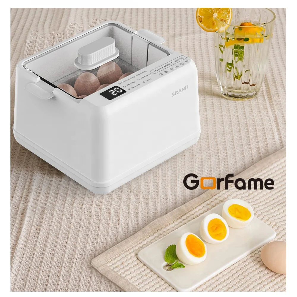 2024 Smart Digital Kitchen Multi Function Egg Steamer Egg Maker for Breakfast 6pcs Capacity Electric Egg Boiler