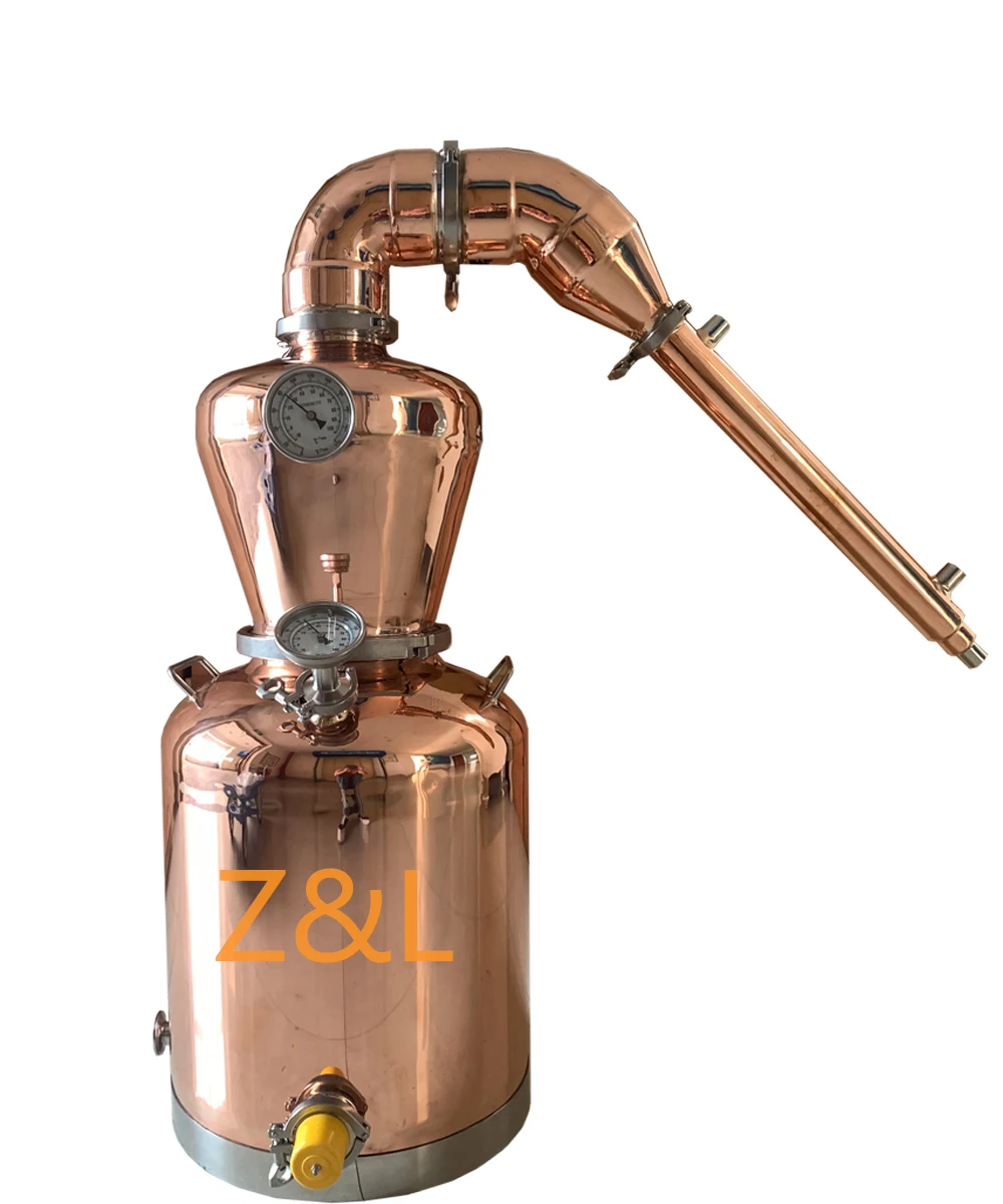 copper stills distillery copper pot still with copper helmet whisky rum vodka gin making machine