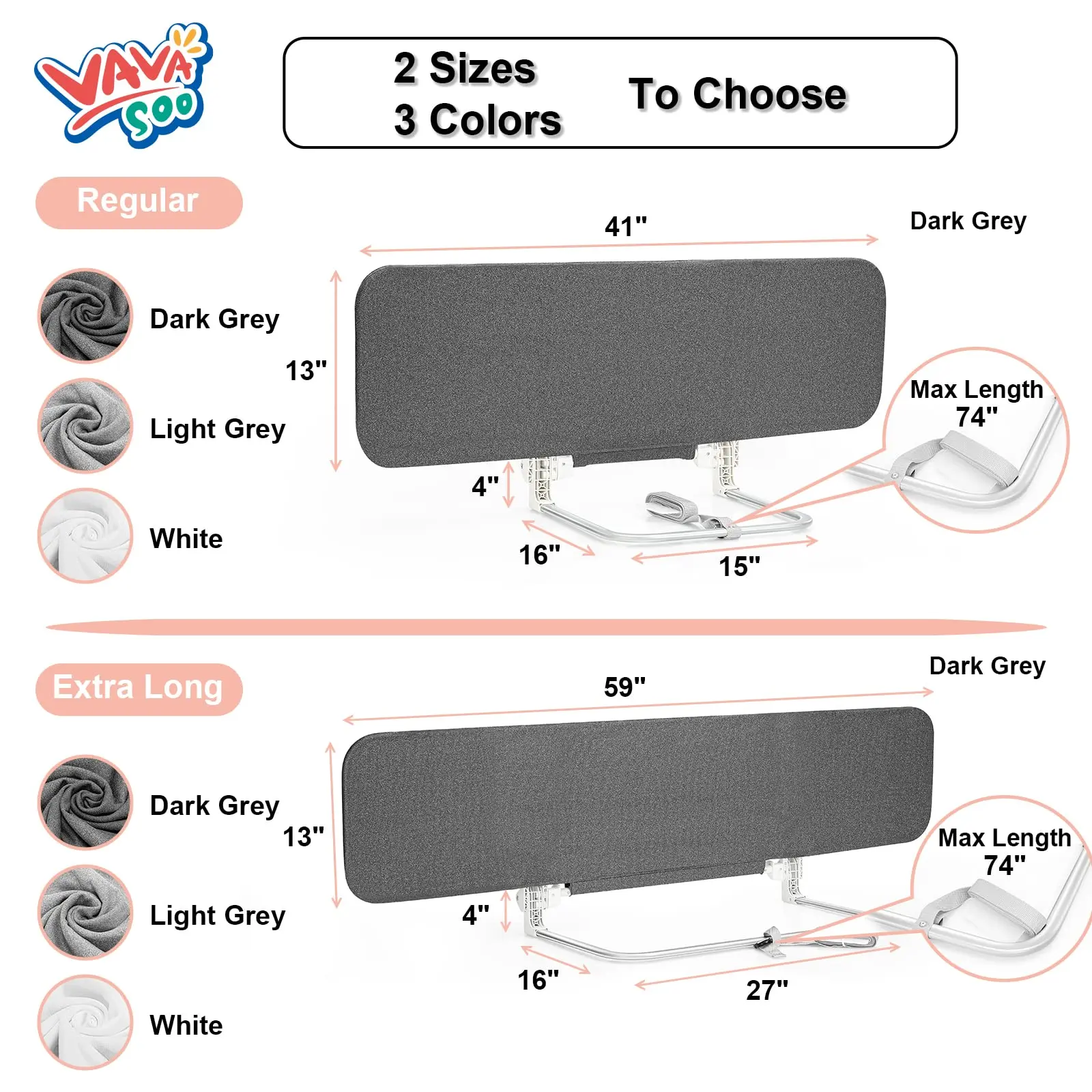 High Quality Portable Folding New Kids Cot Fence Crib Barrier Safety Baby Bed Rail Child Guard For Toddlers