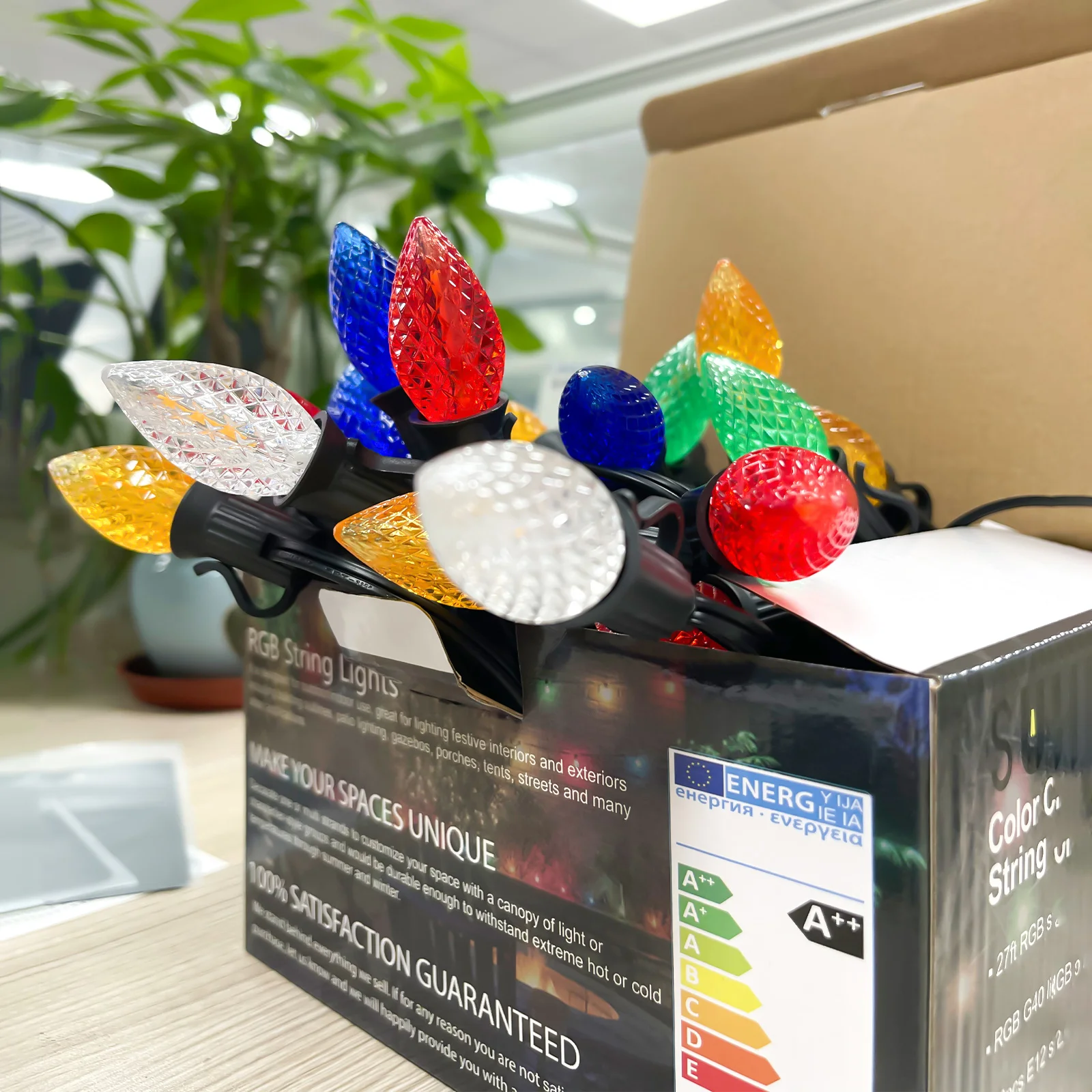 C7 C9 String Light Garden Stage Outdoor Decoration 110V 220V Christmas Lights Garland LED Drop Party