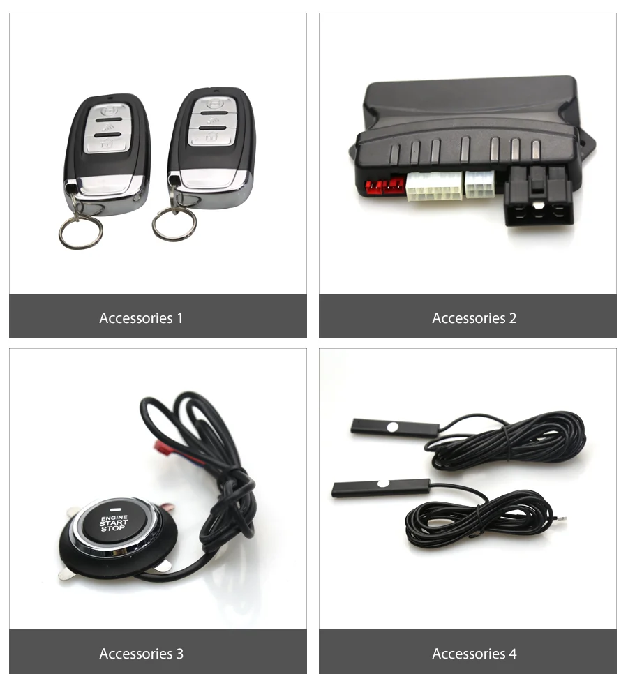 Tracker car alarms Auto Electronics Push star stop button Universal PKE  Vehicle GPS Tracker Alarm System