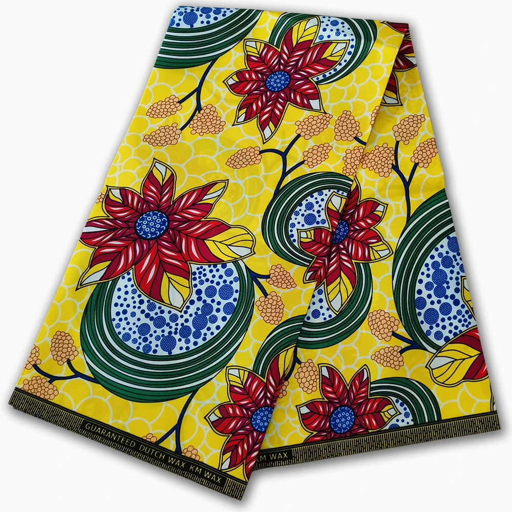 
African fabrics Polyester wax print fabric 