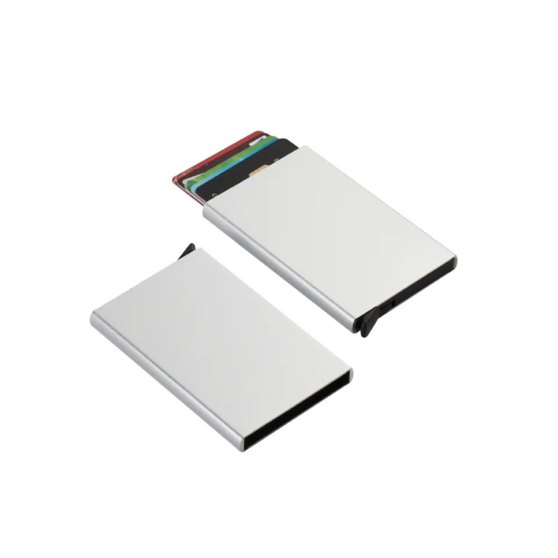 Metal Blocking RFID Credit Card Holder Metal Aluminum Name Card Case Wallet With Multi-colors In Stock