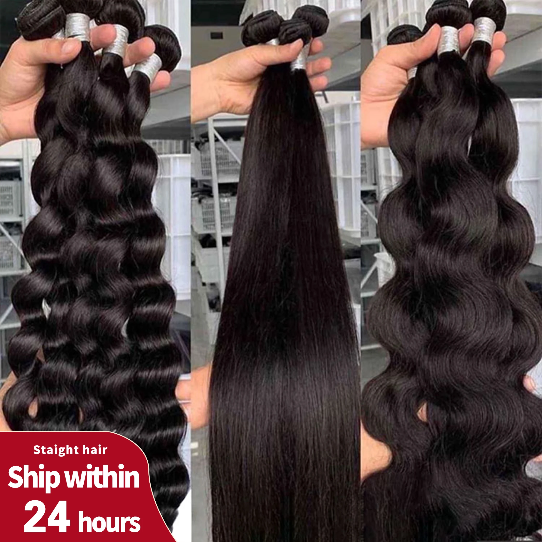 32 34 36 38 Malaysian Indian Straight Cuticle Hair Weave Bundles , 100% 10A Brazilian Virgin Long 40 Inch Peruvian Human Hair