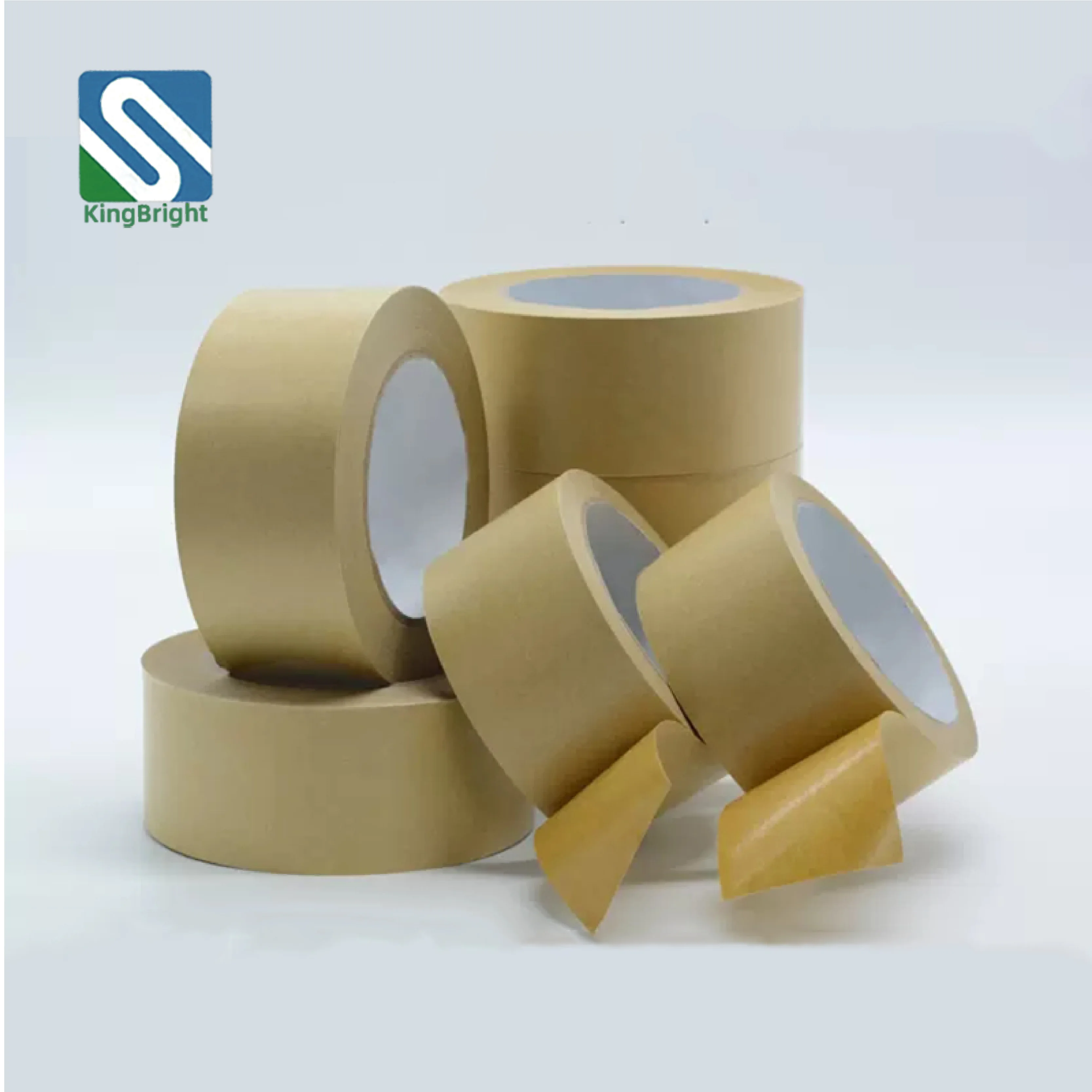 Environmentally-friendly wet kraft paper tape printable logo reinforced pasting cross-border e-commerce packaging tape