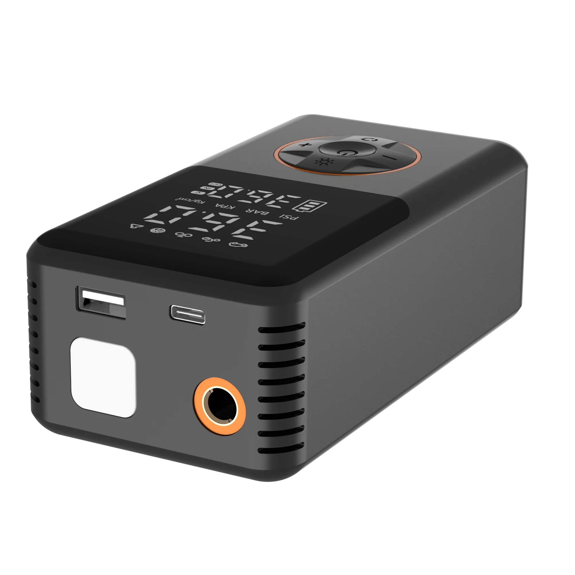 Tyre Inflator with 150 PSIDigital Display Pressure Detection Air Pump Compressor for Cars Bikes Bicycles Balls Rechargeable 17mm