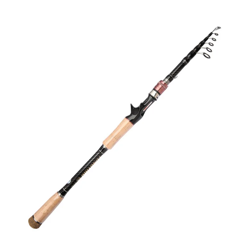 1.8m-3.6m Ultra-Light Carbon Fiber Telescopic Reel Set Cork Handle Fast Fishing Rod Bass River Lake Stream Slow Spinning 200g