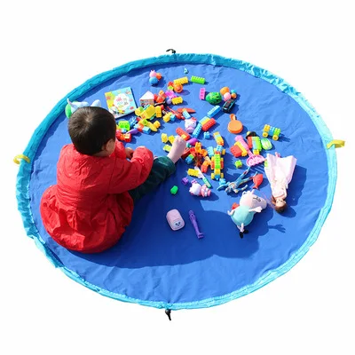 Large Capacity Toy Lego Storage Bag Play Mat Game Blanket Toy Storage Organizer For Kids