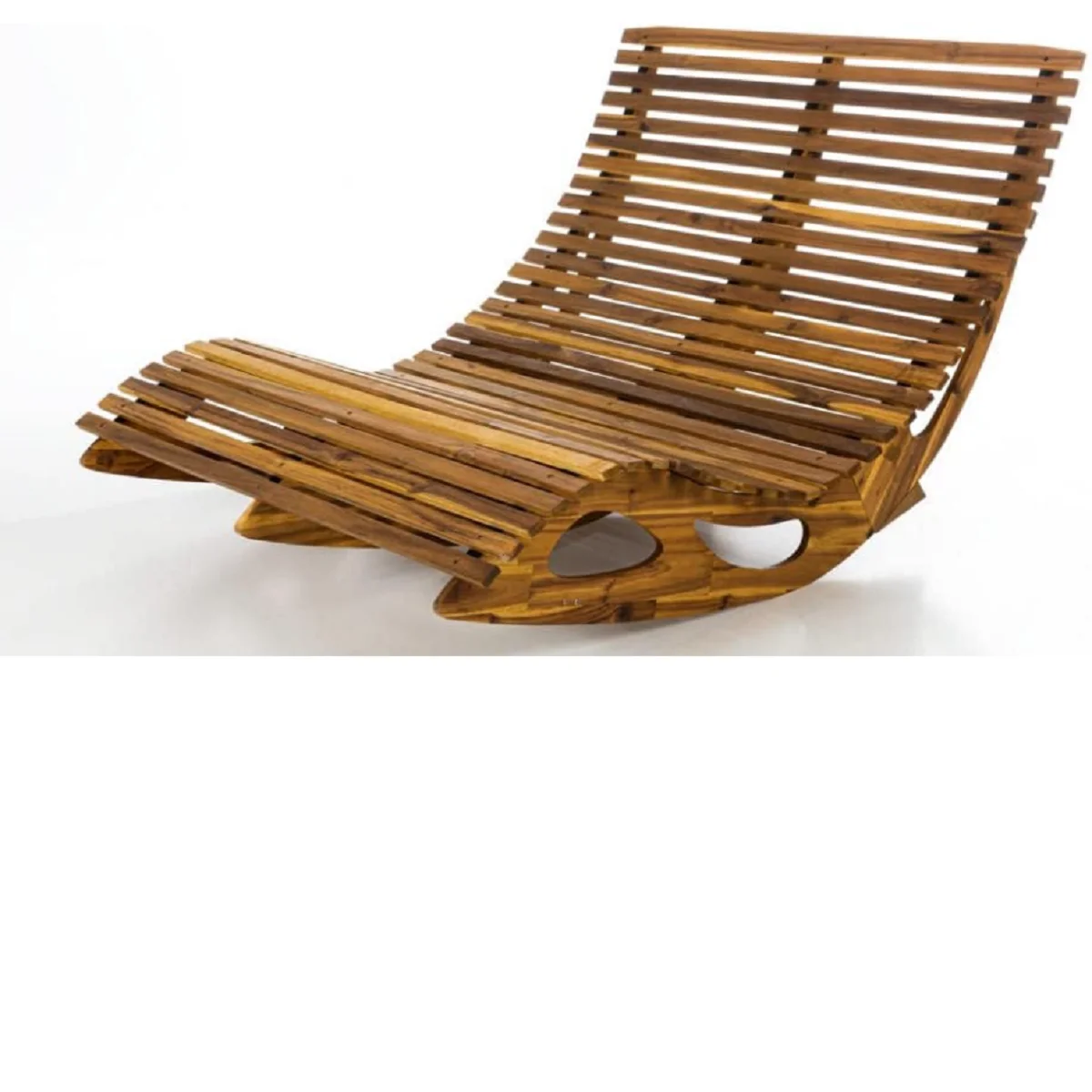 DOUBLE ROCKING SUNLOUNGER , ACACIA