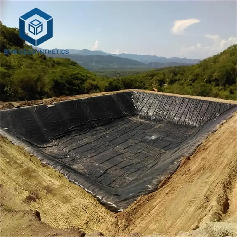 Plastic Rain Water Harvesting System Hdpe Geomembrane 500 Micron Geomembrane Liner Water Tank
