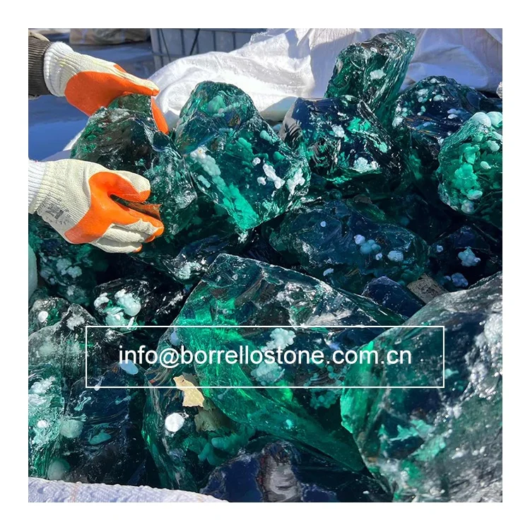 BRAZIL GREEN CRYSTAL | SNOWFLAKE GREEN BIG SIZE ROCKS | SEMI-PRECIOUS GEMSTONE GLASS