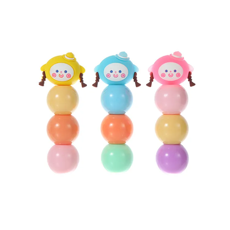 Cute high performance gorgeous glitter marker pastel color permanent marker pen splice quick-drying highlighter marker pen