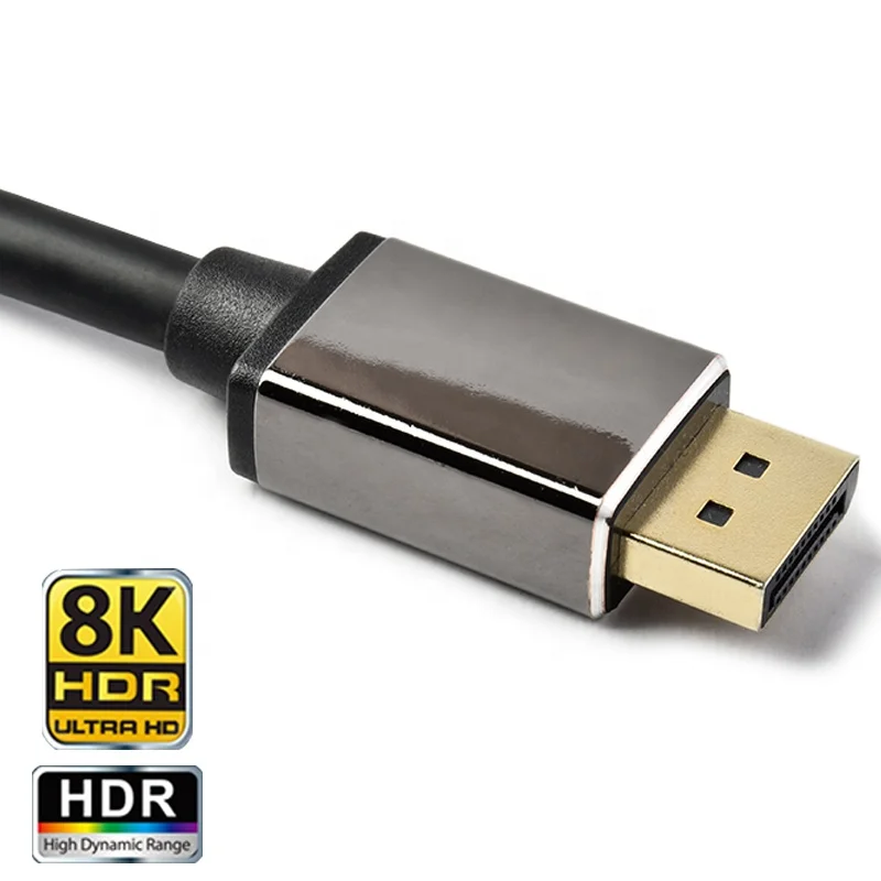 
DP 8K 1.4V HD Male To Male Premium Looking Aluminum Metal Casing Displayport 8K Cable 