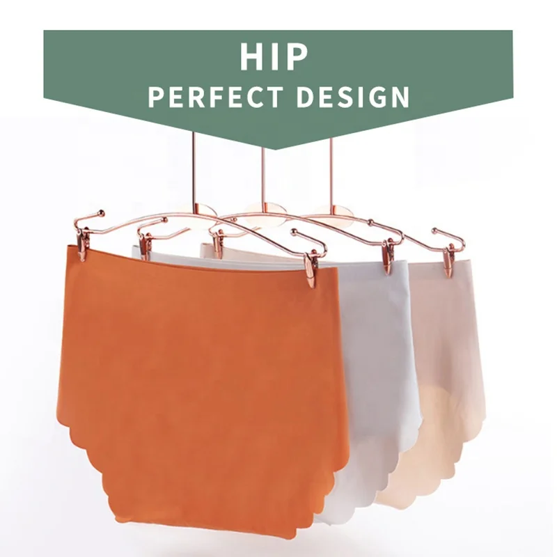 Natural Latex Seamless Ice Silk Underwear Anti-Bacterial Breathable trackless underpants Women pure color Panties