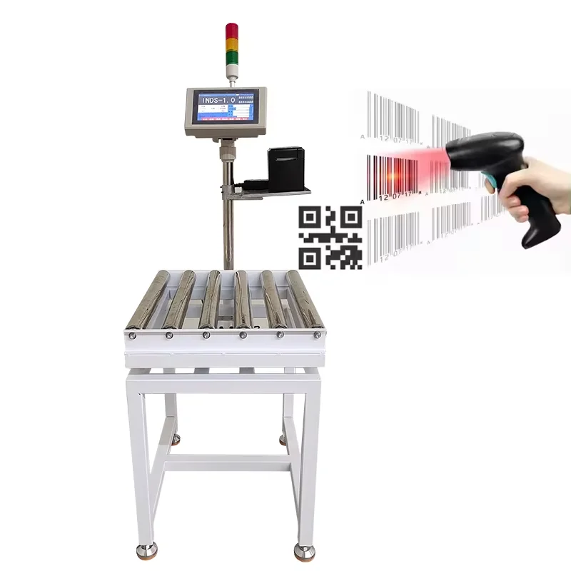300kg High Quality Conveyor Roller Scale With Printer Check Weigher With LCD Weighing Indicator Automated Checkweigher