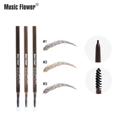 Cosmetic eye makeup Music Flower hot sale new launch waterproof delicate double end 1.5mm slim tip eyebrow pencil manufacturer