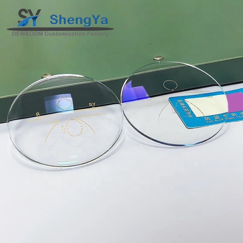 Top quality 1.56 Hmc Blue block Lens  Uv420 photochromic photo grey   lentes blue light ophthalmic lenses