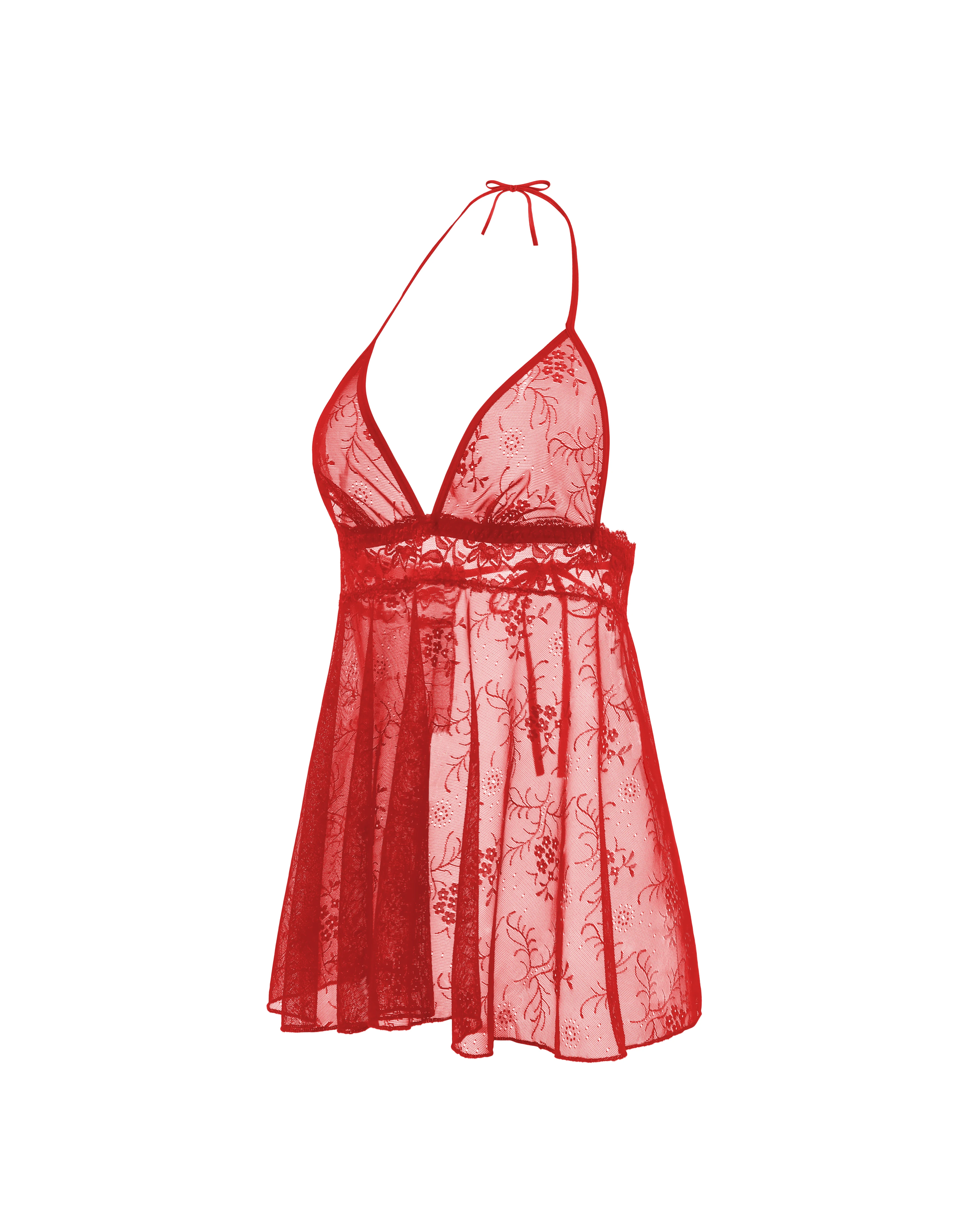 Middle East Popula red lace mesh matching heart jewelry fashion show sexy babydoll sleepwear nighty