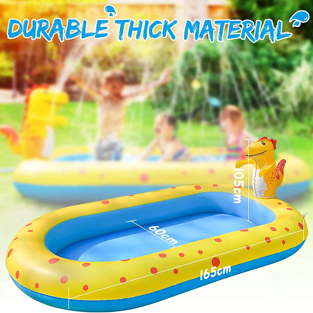2021 New Style Safe and Durable 3 in 1 Dinosaur Inflatable Sprinkler Pool for Kids