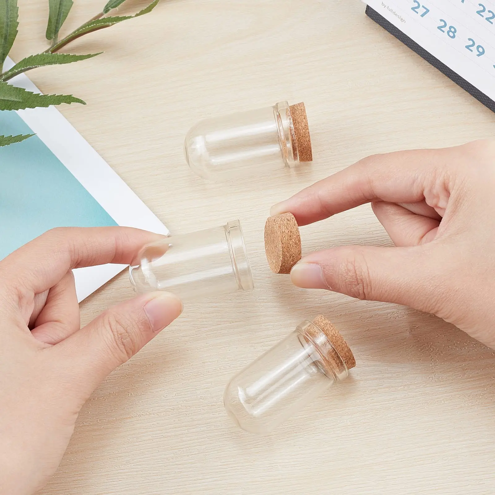 Hot Sale custom Laboratory heat resistant High Borosilicate glass test tube with cork stopper