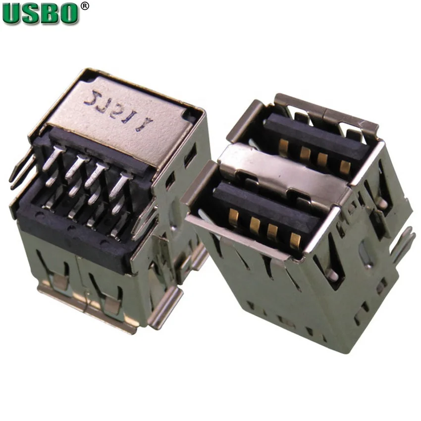 Usbo женский горизонтальный AF 90 градусов двойной слой опускается на дно доска встроенный USB