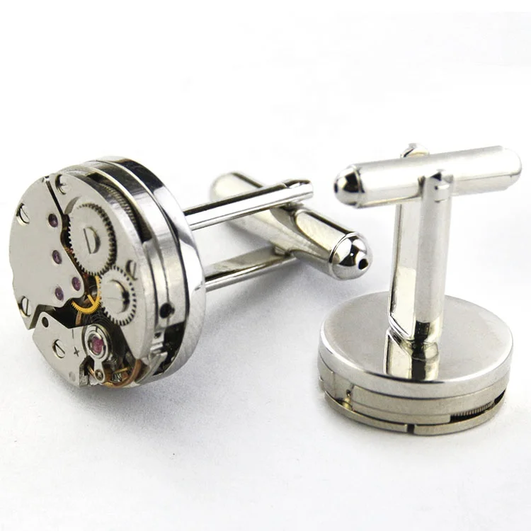 Artigifts high quality blanks wholesale stainless steel men fashion luxury gemstone cufflinks