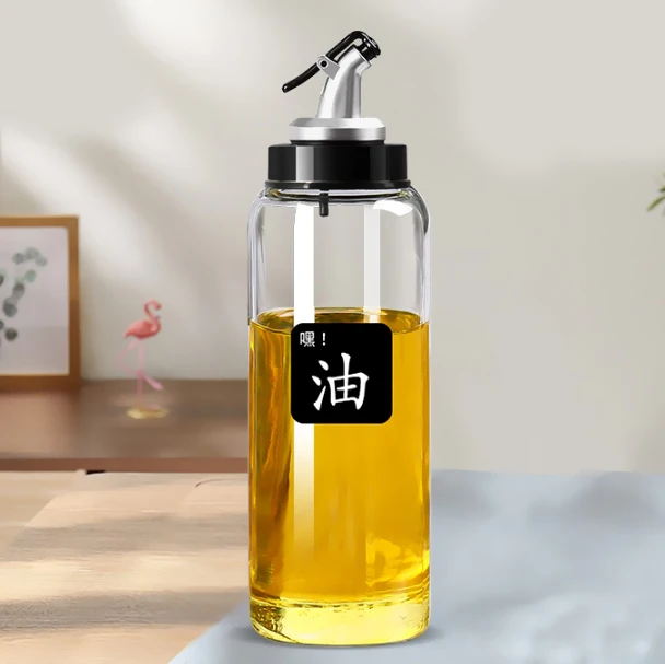 Wholesale 500ml Glass Oil Bottle Kitchen Soy Sauce Vinegar Cooking Wine Seasoning Bottle Non-leak European Style Oil Bottle