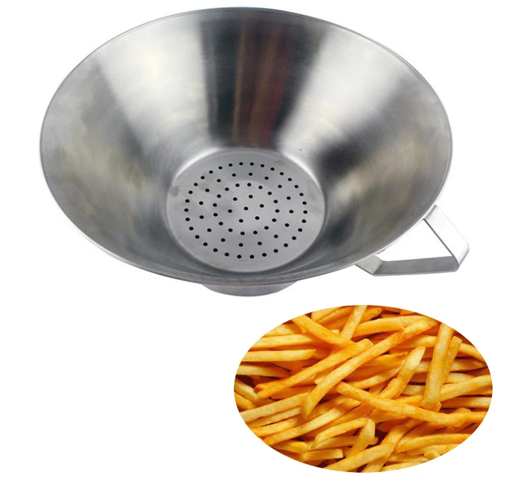 Stainless Steel Large Oil Leaker Frying Filter Hotel Household Filter Spoon Oil Basin