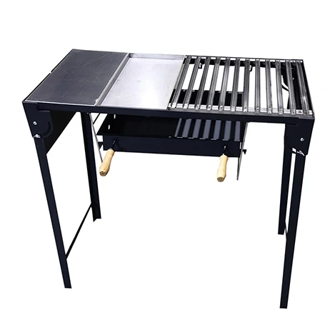 Оптовая продажа новый портативный складной регулируемый V-гриль и SS304 griddle BBQ Угольный Гриль для наружного приготовления ODM OEM