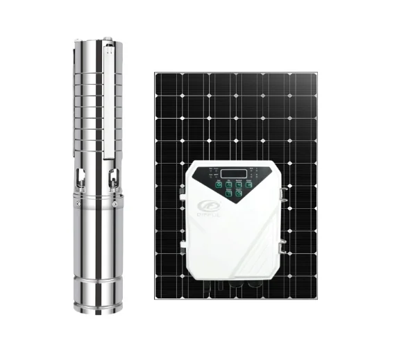 Deep Well Solar Pump 1500W Dc Submersible 4 Inches Plastic Impeller Water Kits