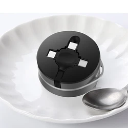 Huien Multi USB 3 in 1 Retractable Phone Data Cable 3A Fast Charging cable With Type-c And Micro USB And I Port