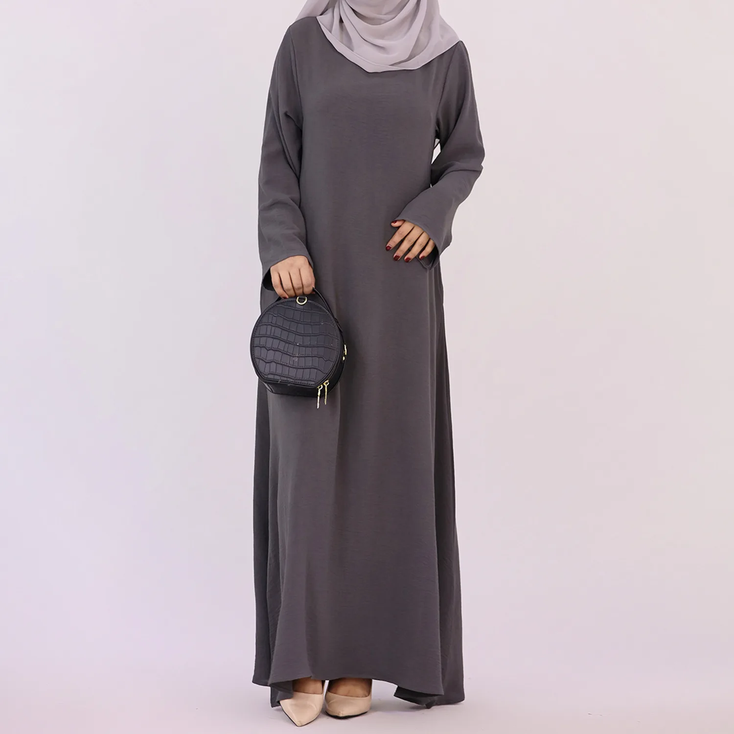 2024 Modest Dress Dubai Turkey Abaya Basic Inner Dress Islamic Clothing Prayer Dress for Muslim Women