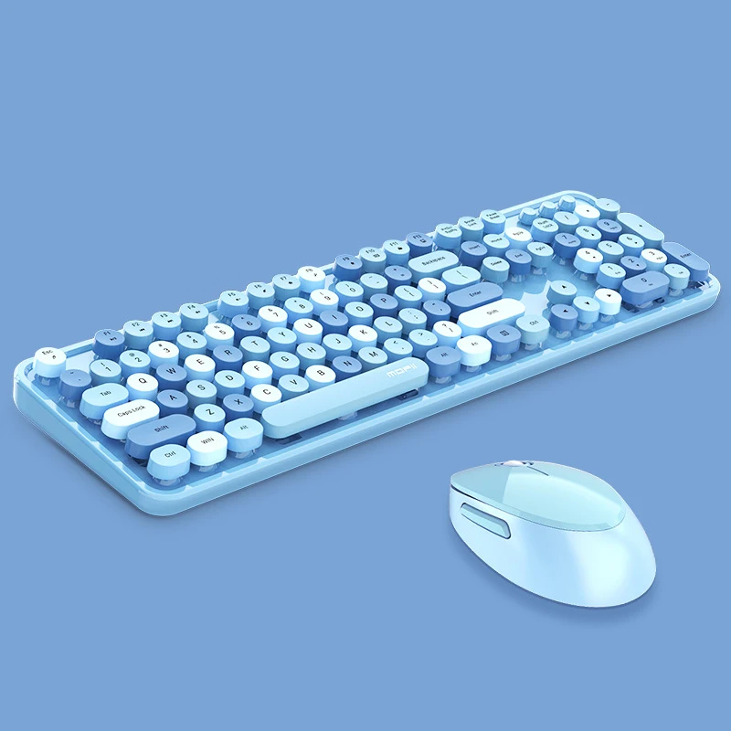 Slim Cute Magic Wireless Bluetooth Mechanical Girls Keyboard Aluminum Wireless Keyboard and Mouse Combo for Office