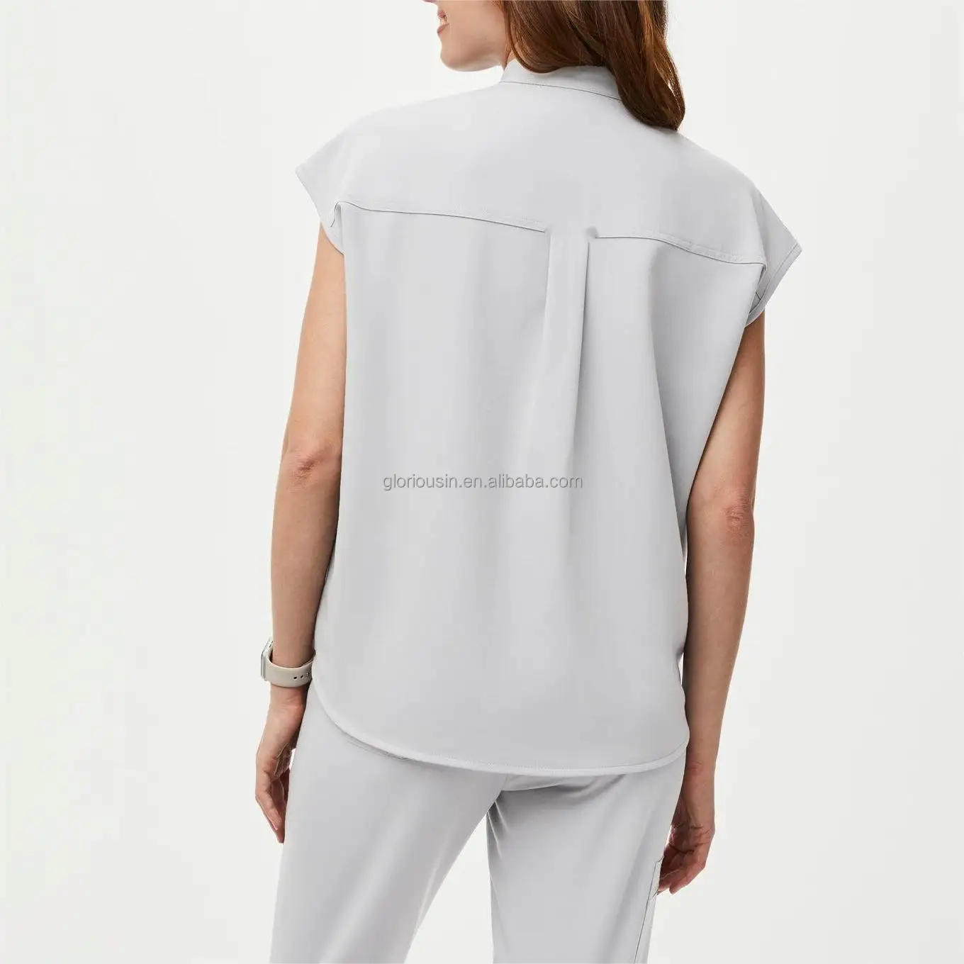 GloriousIn female scrub 2023 health care butter soft maternity uniforms hat heartsoul long sleeve comfortable dickie