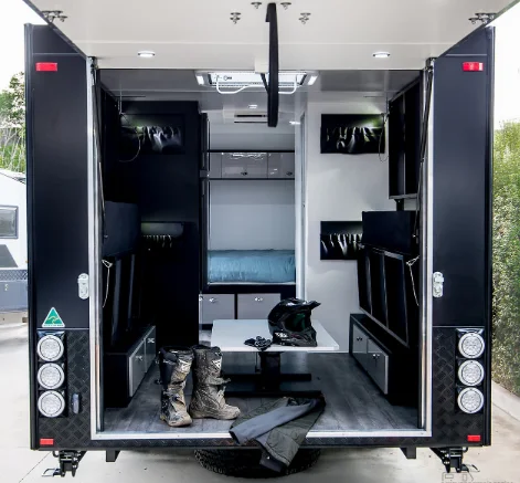 
4x4 off road rvs toy hauler factory caravan camper trailer with 6 beds 