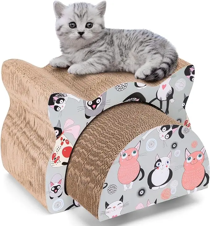 Manufacturer Cat Scratcher House Double Layer Jumbo Cat Scratcher Lounge Cardboard Cat Scratchers